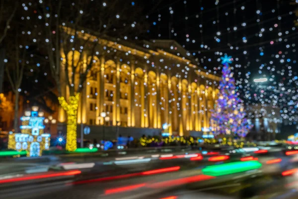 Тбилиси Грузия Декабря 2020 Года Рождественская Елка Перед Зданием Парламента — стоковое фото