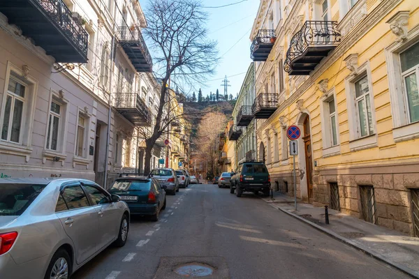 Tiflis Georgia Abril 2021 Antiguas Casas Históricas Tiflis Viajes — Foto de Stock