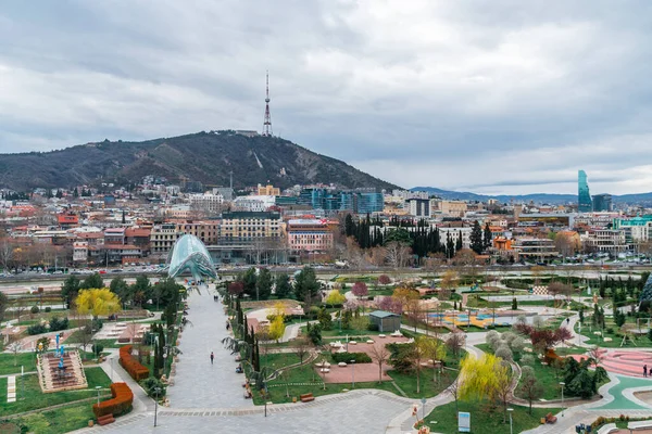 Tbilissi Géorgie Avril 2021 Belle Vue Panoramique Tbilissi Voyages — Photo