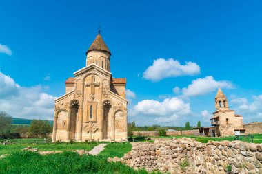 Samtavisi köyündeki eski ortodoks kilisesi. Georgia, mimarlık.