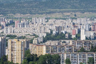 Tiflis 'in yerleşim alanı, Gldani ve Mukhiani' deki çok katlı binalar. Georgia