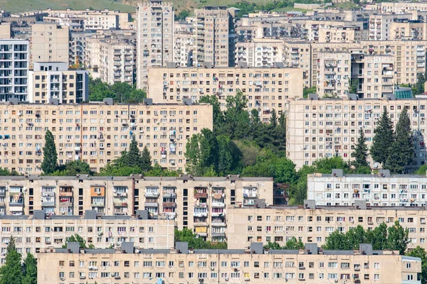 Residential area of Tbilisi, multi-storey buildings in Gldani and Mukhiani. Georgia