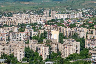 Tiflis 'in yerleşim alanı, Gldani ve Mukhiani' deki çok katlı binalar. Georgia