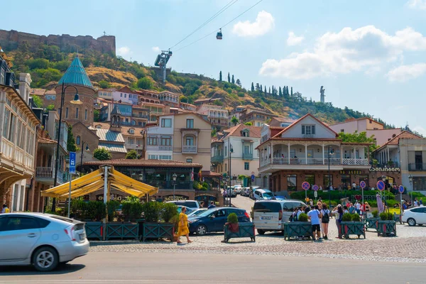 Tbilisi Goergia Jule 2021 Old Historic Houses Tbilisi Abanotubani Travel — Stock Photo, Image