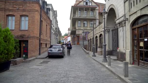 Tbilisi Gruzja 2021 Podróżowanie Ulicami Starej Tbilisi — Wideo stockowe