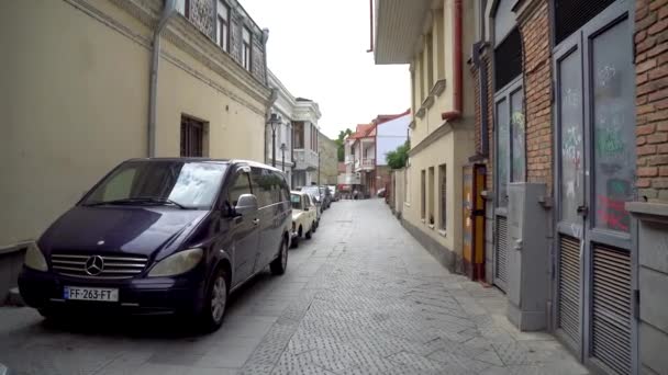 Tbilisi Gruzja 2021 Podróżowanie Ulicami Starej Tbilisi — Wideo stockowe