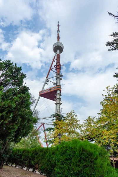 Tbilisi Broadcasting Tower Hoře Mtatsminda Georgia — Stock fotografie