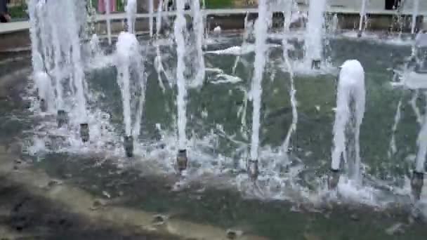 Fuente Agua Plaza Ciudad Tiflis — Vídeo de stock