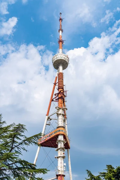 Tbilisi Broadcasting Tower Mount Mtatsminda Georgia — Stock Photo, Image