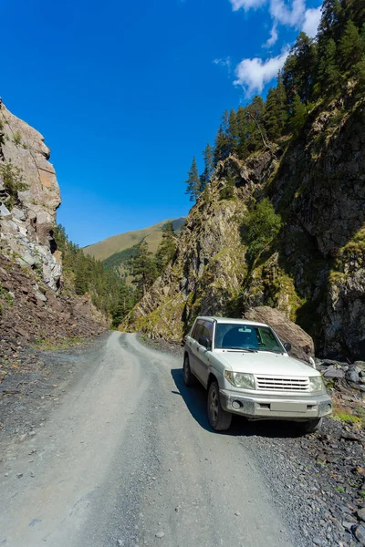 Небезпечна Гірська Дорога Тушеті Проходить Через Грузію Кавказ — стокове фото