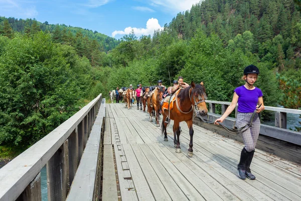 Tusheti Géorgie Août 2021 Équitation Dans Les Montagnes Tusheti Voyages — Photo