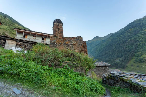 古代グルジアの村 ダルトロ トシェティ カヘティ地方 国風の石造住宅 — ストック写真