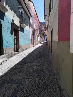 La Paz, Bolivya: La Paz şehrindeki Renkli Sokak (