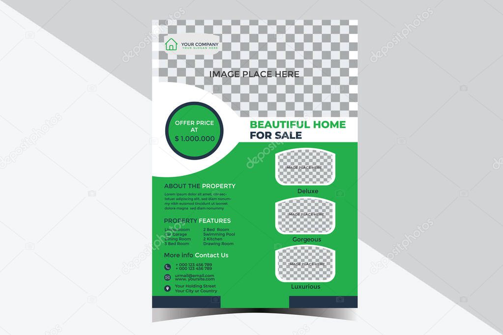 Real Estate Home Business Flyer Design Template