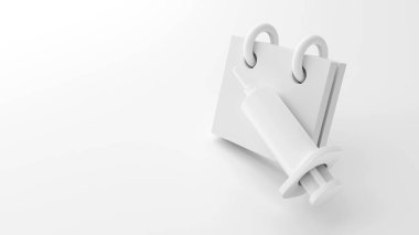 3D aşı izometrik illüstrasyon