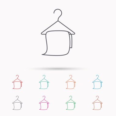 Banyo Havlu simgesi. Temizlik hizmeti işareti.