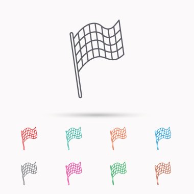 Bayrak simgesini bitirmek. Başlangıç yarış işareti.