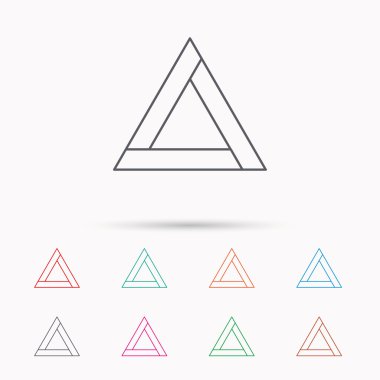 Acil durum işareti simgesi. Uyarı üçgen işareti.