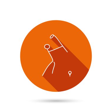 Golf Kulübü simgesi. Golf Spor işareti.