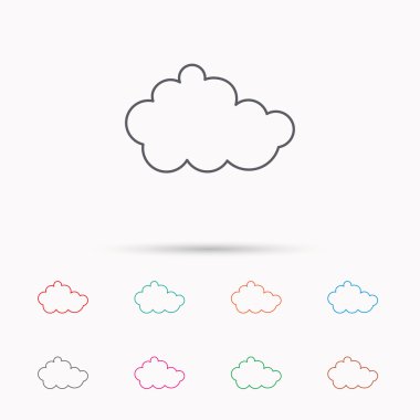 Bulut simgesi. Bulutlu hava işareti.
