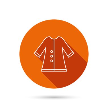 Pelerin simgesi. Koruma ceket dış giyim işareti.