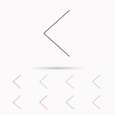 Sol ok simgesi. Önceki işaret.