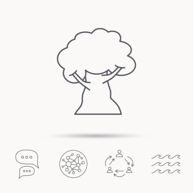 Meşe ağacı simgesi. Orman ahşap işareti.