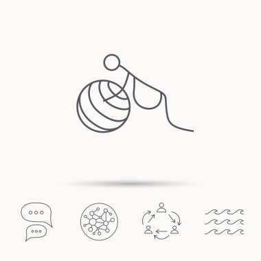 Hamile simge için jimnastik. Pilates fitness.