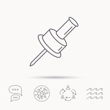 Raptiye simgesini. PIN aracı işareti.