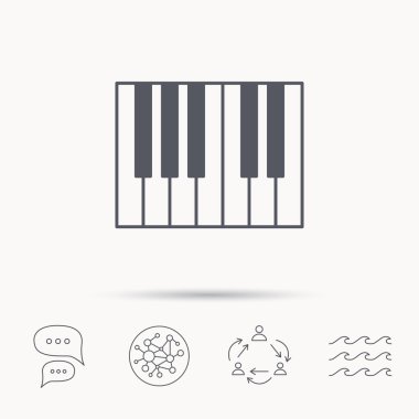 Piyano simgesi. Kraliyet müzik aleti işareti.