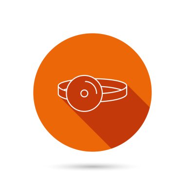 Tıbbi ayna simgesi. Orl tıp işareti.