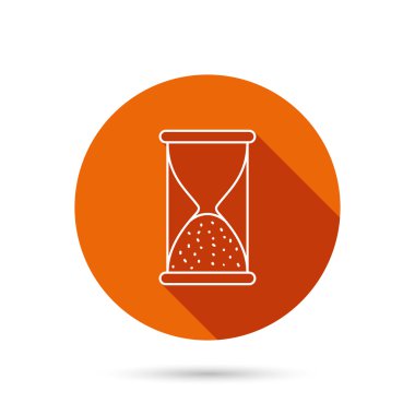 Kum saati simgesi. Kum saati işareti.