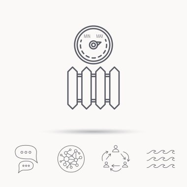 Radyatör regülatör simgesi olan. Isıtıcı işareti.