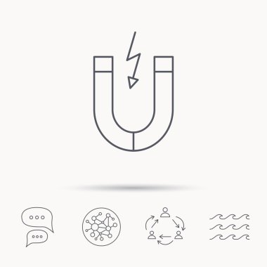 Mıknatıs simgesini. Manyetik güç işareti.