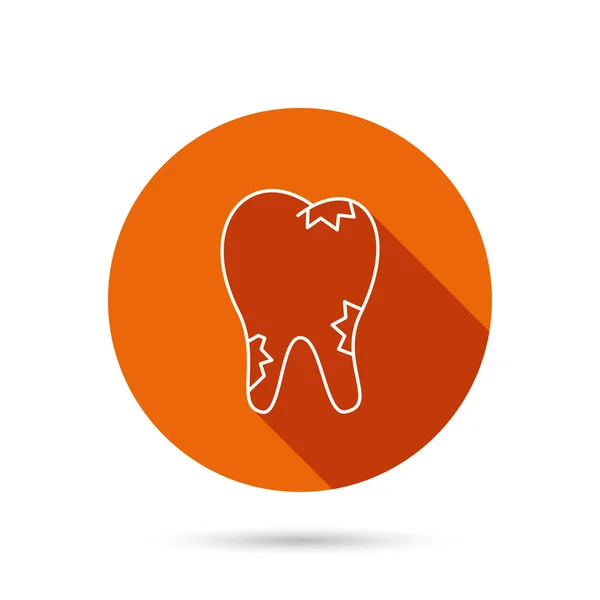 Caries icon. Tooth health sign. — Stock Vector