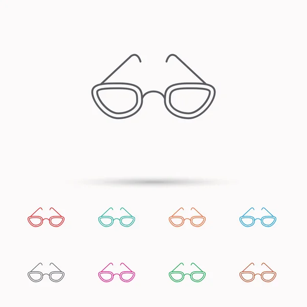 Icono de gafas. Señal de accesorio de lectura . — Archivo Imágenes Vectoriales