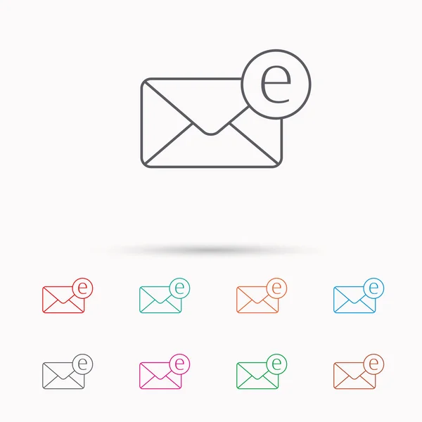 Envelope mail icon. Email message sign. — Stock Vector