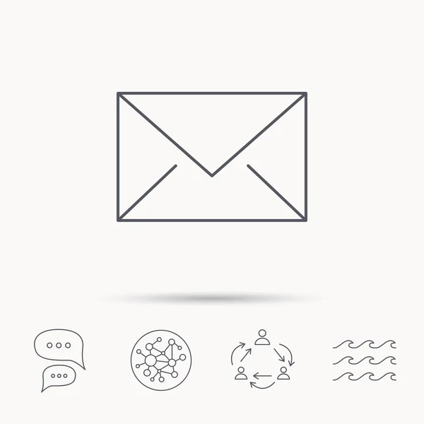 信封邮件图标。电子邮件的信息符号. — 图库矢量图片