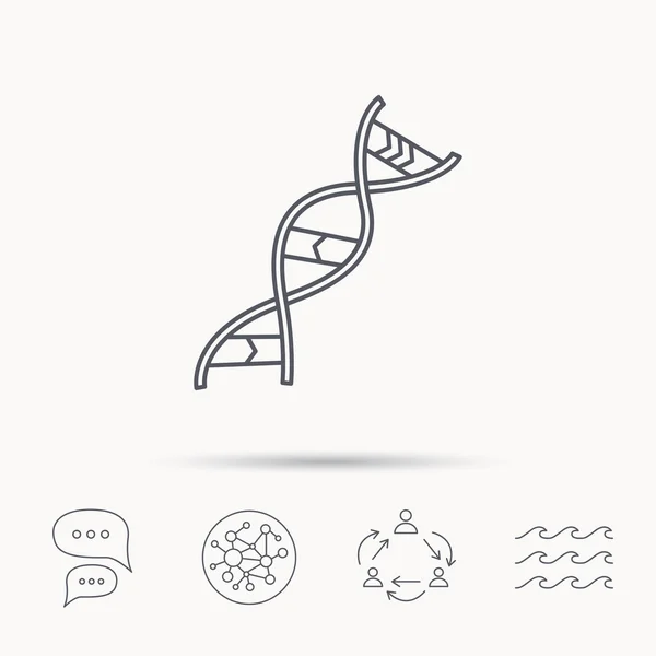 Ícone de ADN. Sinal de estrutura genética . — Vetor de Stock