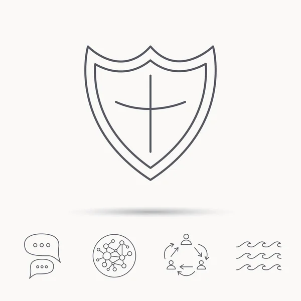 Shield icon. Protection sign. — Stock Vector