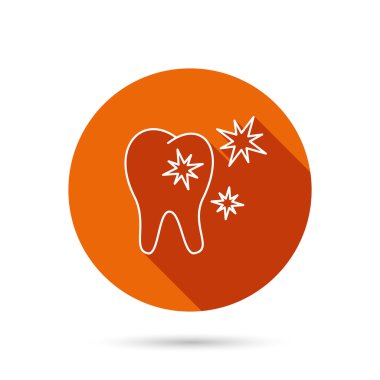 Sağlıklı diş simgesi. Diş koruma işareti.