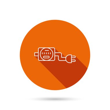 Elektrik sayaç simgesi. Elektrik fiş ile.