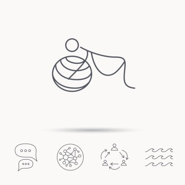 Hamile simge için jimnastik. Pilates fitness.