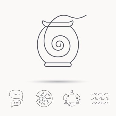 Diş ipi simgesi. Diş işareti Temizleme.