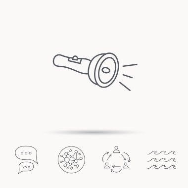 El feneri simgesi. Işık demeti işareti.