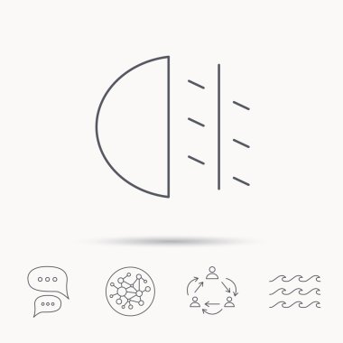 Sis ışıkları simgesi. Araba ışın işareti.