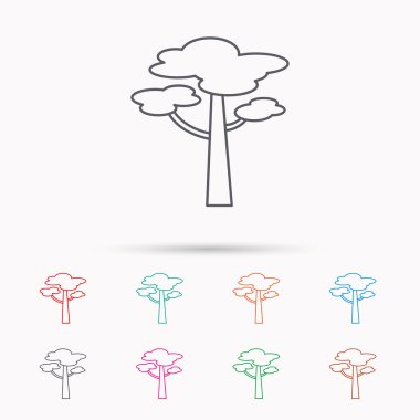 Çam ağacı simgesi. Orman ahşap işareti.