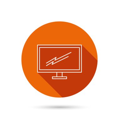 PC monitör simgesini. LED Tv işareti.