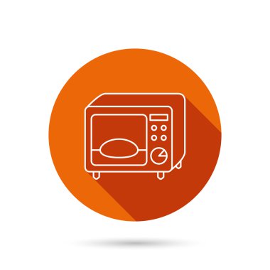 Mikrodalga fırın simgesi. Mutfak aletleri işareti.