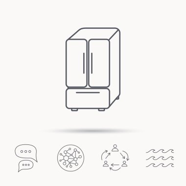 Amerikan buzdolabı simgesi. Buzdolabı işareti.